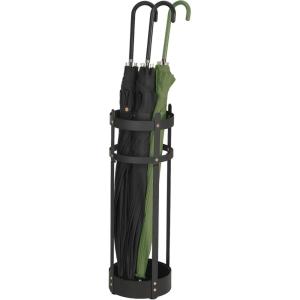 imageSONGMICS Umbrella Stand Steel Round Umbrella Holder Rack 77 x 77 x 217 Inches with Detachable Drip Tray for Entryway Office Stable Assembly Required Matte Black ULUC28BK69D x 69W x 193H