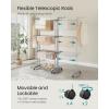 imageSONGMICS Clothes Drying Rack 4Tier Foldable Laundry Drying Rack 699Inch Tall Extendable Rods Stainless Steel Rolling Clothes Horses Clothes Airer Indoor Outdoor Use Dove Gray ULLR704G01