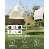 imageSONGMICS Umbrella Drying Rack Retractable Outdoor Drying Rack Height Adjustable 197 ft Long Clothesline Holds 6 Laundry Loads for Garden with Ground Spike Cover Silver and Green ULLR302E01669D x 669W x 47672H