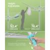 imageSONGMICS Umbrella Drying Rack Retractable Outdoor Drying Rack Height Adjustable 197 ft Long Clothesline Holds 6 Laundry Loads for Garden with Ground Spike Cover Silver and Green ULLR302E01713D x 713W x 524764H