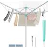 imageSONGMICS Umbrella Drying Rack Retractable Outdoor Drying Rack Height Adjustable 197 ft Long Clothesline Holds 6 Laundry Loads for Garden with Ground Spike Cover Silver and Green ULLR302E01669D x 669W x 47672H