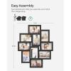 imageSONGMICS 10 Photo Frame Collage and 12 Picture Frames Bundle Easy Assembly WallMounted or Tabletop Glass Front Black URPF20BK and URPF22BK
