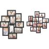 imageSONGMICS 10 Photo Frame Collage and 12 Picture Frames Bundle Easy Assembly WallMounted or Tabletop Glass Front Black URPF20BK and URPF22BK