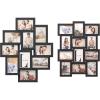 imageSONGMICS Collage Picture Frames for 10 Photos Bundle with Collage Picture Frames for 12 Photos Black URPF20BK and URPF26BK