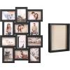 imageSONGMICS Collage Picture Frames for 12 Photos and Shadow Box Frame Bundle Glass Front black URPF26BK and URPF007B01