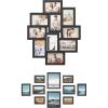 imageSONGMICS Picture Frames Bundle Set of 10 4 x 6 Collage Picture Frames with 10 Picture Frames of Different Sizes Black and Black URPF20BK and URPF10B