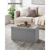imageSONGMICS MAZIE Collection  43 Inches Storage Ottoman Foldable Storage Bench with Flipping Lid 660 lb Load Capacity for Entryway Living Room Bedroom Dark Gray ULSF76GYZAsh Gray