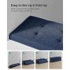 imageSONGMICS MAZIE Collection  43 Inches Storage Ottoman Foldable Storage Bench with Flipping Lid 660 lb Load Capacity for Entryway Living Room Bedroom Dark Gray ULSF76GYZMidnight Blue