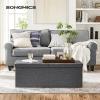 imageSONGMICS MAZIE Collection  43 Inches Storage Ottoman Foldable Storage Bench with Flipping Lid 660 lb Load Capacity for Entryway Living Room Bedroom Dark Gray ULSF76GYZSlate Gray