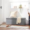 imageSONGMICS MAZIE Collection  43 Inches Storage Ottoman Foldable Storage Bench with Flipping Lid 660 lb Load Capacity for Entryway Living Room Bedroom Dark Gray ULSF76GYZAsh Gray