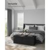 imageSONGMICS MAZIE Collection  43 Inches Storage Ottoman Foldable Storage Bench with Flipping Lid 660 lb Load Capacity for Entryway Living Room Bedroom Dark Gray ULSF76GYZInk Black