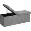 imageSONGMICS MAZIE Collection  43 Inches Storage Ottoman Foldable Storage Bench with Flipping Lid 660 lb Load Capacity for Entryway Living Room Bedroom Dark Gray ULSF76GYZAsh Gray