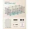 imageSONGMICS Pet Playpen Small Animal Cage Pet Fence with Cable Ties DIY Metal Enclosure for Guinea Pigs Hamsters Rabbits Hedgehogs Black ULPI001B01Black