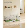 imageSONGMICS Pet Playpen Small Animal Cage Pet Fence with Cable Ties DIY Metal Enclosure for Guinea Pigs Hamsters Rabbits Hedgehogs Black ULPI001B01Black