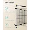 imageSONGMICS Pet Playpen Small Animal Cage Pet Fence with Cable Ties DIY Metal Enclosure for Guinea Pigs Hamsters Rabbits Hedgehogs Black ULPI001B01Black