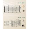 imageSONGMICS Pet Playpen Small Animal Cage Pet Fence with Cable Ties DIY Metal Enclosure for Guinea Pigs Hamsters Rabbits Hedgehogs Black ULPI001B01Black