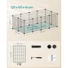 imageSONGMICS Pet Playpen Small Animal Cage Pet Fence with Cable Ties DIY Metal Enclosure for Guinea Pigs Hamsters Rabbits Hedgehogs Black ULPI001B01Black