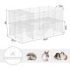 imageSONGMICS Pet Playpen Small Animal Playpen Rabbit Guinea Pig Cage Zip Ties Included Metal Wire ApartmentStyle TwoStory Pet Premium Villa for Bunnies Puppies Indoor Use Black ULPI02HWhite