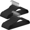 imageSONGMICS RubberCoated Plastic Hangers  50 Pack SpaceSaving Slim NonSlip Coat Hangers with 360 Degree Swivel Hooks and Shoulder Notches BlackBlack