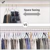 imageSONGMICS Pants Hangers Set of 3 5 Tiers NonSlip Skirt Hangers Space Saving Pants Organizers for Closet Silver and Black UCRI041BK3 Packs with 5Tiers