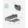 imageSONGMICS Large Dish Drying Rack Expandable Dish Dryer for Kitchen Counter Stainless Steel Dish Rack with Rotatable Spout Utensil Cup Glass Cutting Board Pan Holders Silver and Gray UKCS037G01Silver  Gray