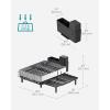 imageSONGMICS Large Dish Drying Rack Expandable Dish Dryer for Kitchen Counter Stainless Steel Dish Rack with Rotatable Spout Utensil Cup Glass Cutting Board Pan Holders Silver and Gray UKCS037G01Silver  Black