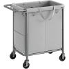 imageSONGMICS Laundry Basket with Wheels Rolling Laundry Hamper 475 Gallons 180 L Removable Liner Steel Frame with Handle 315 x 154 x 319 Inches Cream White URLS011W01Dove Grey