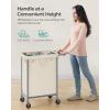 imageSONGMICS Laundry Basket with Wheels Rolling Laundry Hamper 475 Gallons 180 L Removable Liner Steel Frame with Handle 315 x 154 x 319 Inches Cream White URLS011W01White