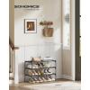 imageSONGMICS Shoe Rack 3Tier Shoe Storage Organizer SpaceSaving 116 x 245 x 21 Inches Entryway Metal Frame NonWoven Fabric Shelves Ink Black ULSH023BH013 Tiers 245W