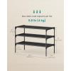 imageSONGMICS Shoe Rack 3Tier Shoe Storage Organizer SpaceSaving 116 x 245 x 21 Inches Entryway Metal Frame NonWoven Fabric Shelves Ink Black ULSH023BH013 Tiers 245W