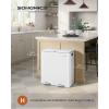 imageSONGMICS Trash Can 2 x 8 Gallon 2 x 30 L Double Garbage Can with SoftClose Lids Removable Inner Buckets Pedals Stainless Steel for Waste and Recycling Ink Black ULTB743B01Cloud White