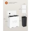 imageSONGMICS Trash Can 2 x 8 Gallon 2 x 30 L Double Garbage Can with SoftClose Lids Removable Inner Buckets Pedals Stainless Steel for Waste and Recycling Ink Black ULTB743B01Cloud White