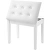 imageSONGMICS Piano Bench with Padded Cushion and Storage Compartment for Music Books Vanity Stool Tufted Wooden Piano Seat 138 x 22 x 195 Inches White ULPB55WTWhite