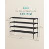 imageSONGMICS Shoe Rack 3Tier Shoe Storage Organizer SpaceSaving 116 x 361 x 21 Inches Entryway Metal Frame NonWoven Fabric Shelves Ink Black ULSH033BH01S4 Tiers 361W