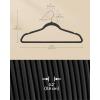 imageSONGMICS Velvet Hangers 150 Pack NonSlip Clothes Hangers with SilverColored Swivel Hooks Slim SpaceSaving for Closet HeavyDuty Black UCRF046BZ03SBlack