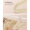 imageSONGMICS Velvet Hangers 150 Pack NonSlip Clothes Hangers with SilverColored Swivel Hooks Slim SpaceSaving for Closet HeavyDuty Black UCRF046BZ03SSummer Sand