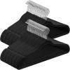 imageSONGMICS Velvet Hangers 150 Pack NonSlip Clothes Hangers with SilverColored Swivel Hooks Slim SpaceSaving for Closet HeavyDuty Black UCRF046BZ03SBlack