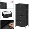 imageSONGMICS Dresser for Bedroom Chest of Drawers Steel MDF 3 NonWoven Fabric Drawers Storage Organizer Unit Closet Entryway Ink Black and Ebony Black ULGS313B01SInk Black  Ebony Black