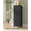 imageSONGMICS Dresser for Bedroom Chest of Drawers Steel MDF 3 NonWoven Fabric Drawers Storage Organizer Unit Closet Entryway Ink Black and Ebony Black ULGS313B01SInk Black  Ebony Black
