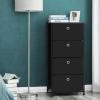 imageSONGMICS Dresser for Bedroom Chest of Drawers Steel MDF 3 NonWoven Fabric Drawers Storage Organizer Unit Closet Entryway Ink Black and Ebony Black ULGS313B01SInk Black  Ebony Black