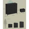 imageSONGMICS Dresser for Bedroom Chest of Drawers Steel MDF 3 NonWoven Fabric Drawers Storage Organizer Unit Closet Entryway Ink Black and Ebony Black ULGS313B01SInk Black  Ebony Black