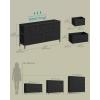 imageSONGMICS Dresser for Bedroom Chest of Drawers Steel MDF 3 NonWoven Fabric Drawers Storage Organizer Unit Closet Entryway Ink Black and Ebony Black ULGS313B01SInk Black  Ebony Black