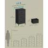 imageSONGMICS Dresser for Bedroom Chest of Drawers Steel MDF 3 NonWoven Fabric Drawers Storage Organizer Unit Closet Entryway Ink Black and Ebony Black ULGS313B01SInk Black  Ebony Black