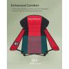imageSONGMICS Folding Camping Chair with Comfortable Sponge Seat Cup Holder Heavy Duty Structure Max Load Capacity 551 lb Outdoor Picnic Chair Red and Black UGCB06BKRed  Black