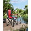 imageSONGMICS Folding Camping Chair with Comfortable Sponge Seat Cup Holder Heavy Duty Structure Max Load Capacity 551 lb Outdoor Picnic Chair Red and Black UGCB06BKRed  Black