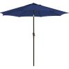 imageSONGMICS Patio Umbrella 9 ft Outdoor Table Umbrella Deck Umbrella with 8 Ribs UPF 50 30 DualTilt System Base Not Included for Patio Garden Pool White UGPU09BEV1Navy Blue