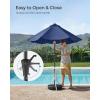 imageSONGMICS Patio Umbrella 9 ft Outdoor Table Umbrella Deck Umbrella with 8 Ribs UPF 50 30 DualTilt System Base Not Included for Patio Garden Pool White UGPU09BEV1Navy Blue