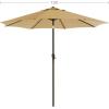 imageSONGMICS Patio Umbrella 9 ft Outdoor Table Umbrella Deck Umbrella with 8 Ribs UPF 50 30 DualTilt System Base Not Included for Patio Garden Pool White UGPU09BEV1Taupe