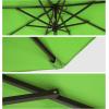 imageSONGMICS Patio Umbrella 9 ft Outdoor Table Umbrella Deck Umbrella with 8 Ribs UPF 50 30 DualTilt System Base Not Included for Patio Garden Pool White UGPU09BEV1Bright Green