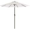 imageSONGMICS Patio Umbrella 9 ft Outdoor Table Umbrella Deck Umbrella with 8 Ribs UPF 50 30 DualTilt System Base Not Included for Patio Garden Pool White UGPU09BEV1White